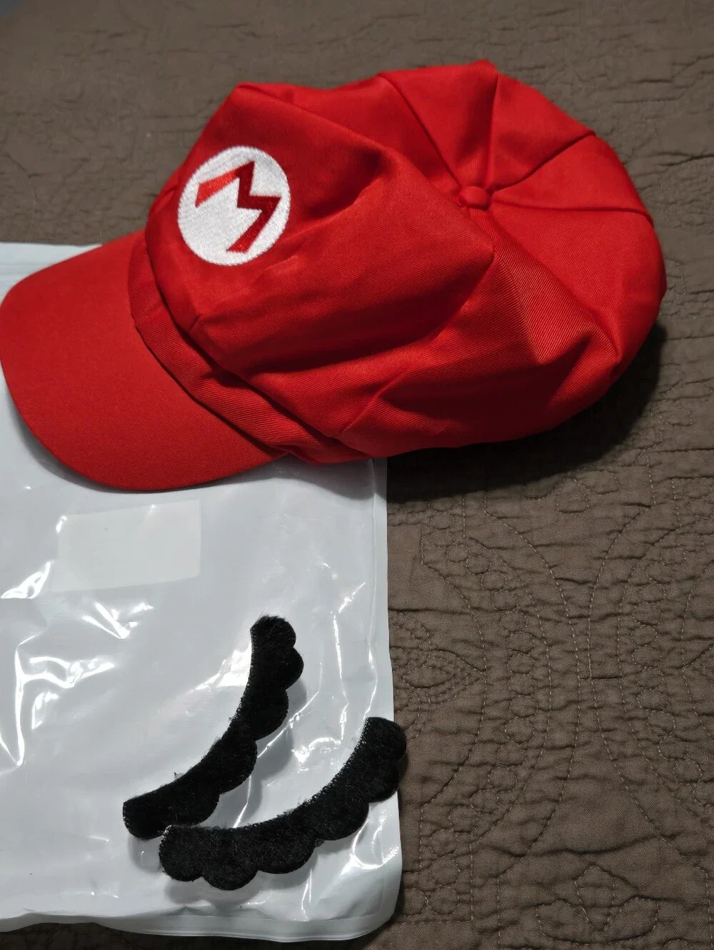 Mario Deluxe Costume Accessories - Super Mario Brothers Mario Red Cap, OS